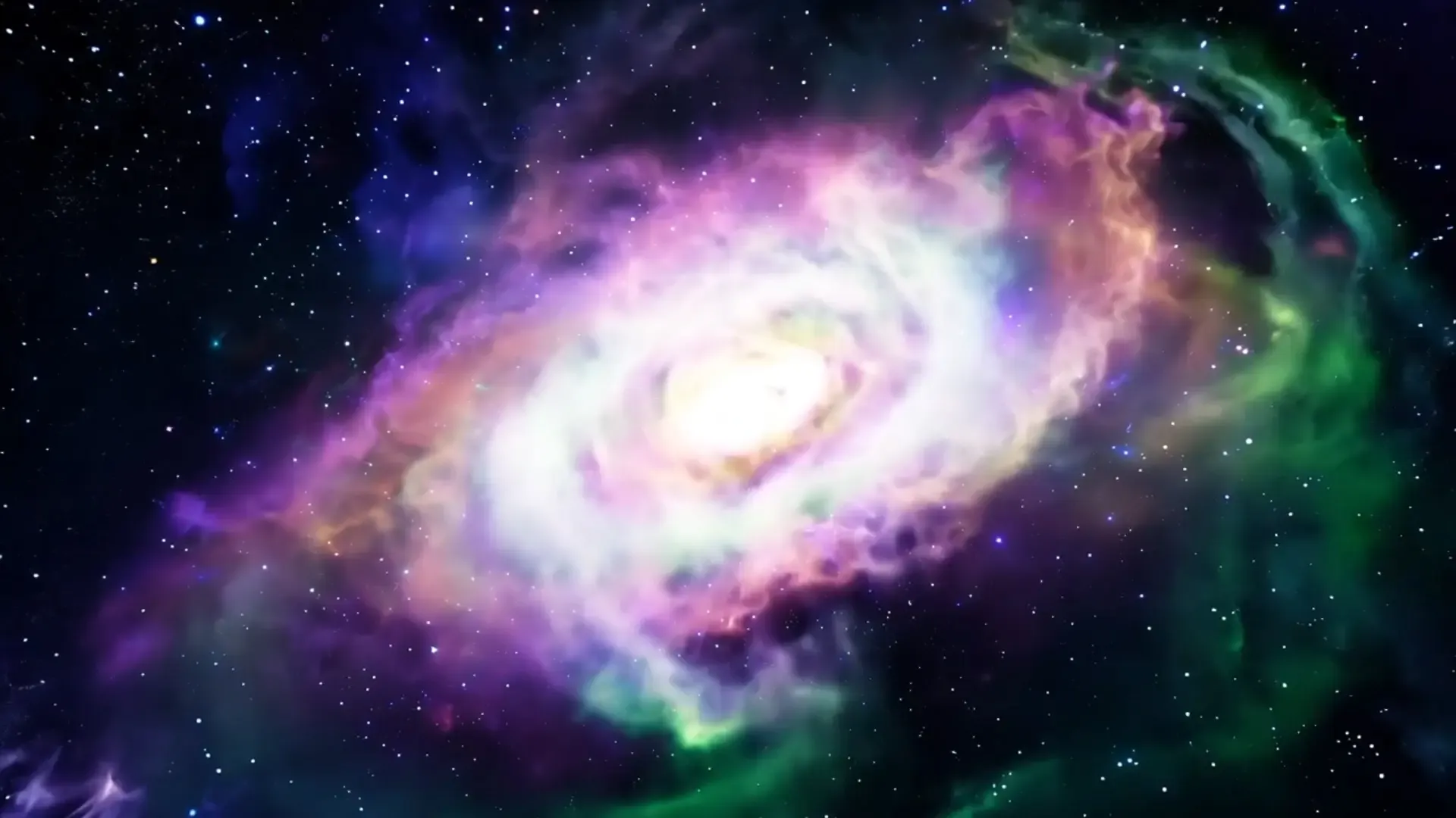 Cosmic Swirl Logo Background with Galactic Brilliance